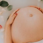 pregnant woman in bath